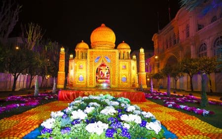 Parade nocturne à Menton & Marché de Vintimille