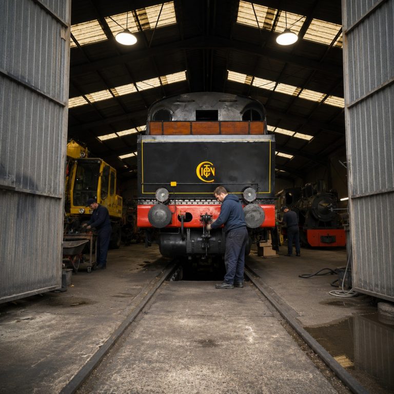 Visite des ateliers du Train à Vapeur des Cévennes