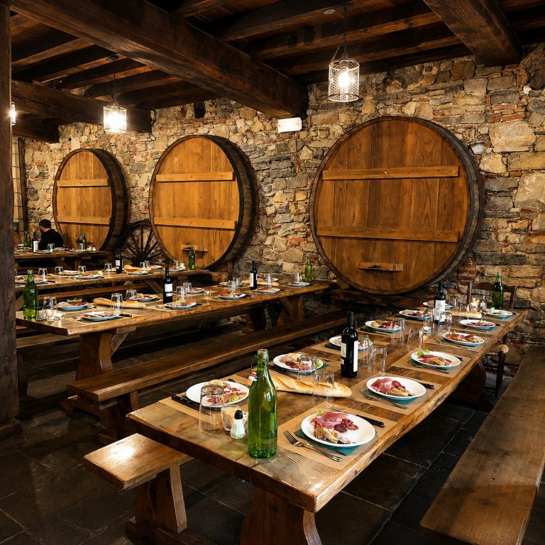 Déjeuner dans une cidrerie traditionnelle du Pays basque